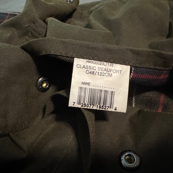 Barbour Beaufort waxed cotton jacket with liner XL - Picture 15 of 16